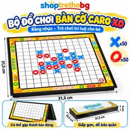 Bộ Đồ Chơi Bàn Cờ Caro XO Bằng Nhựa Trí Tuệ Cho Bé, Bộ Cờ Tic Tac Toe Giải Trí Gia Đình Kích Thước 31.5cm 1
