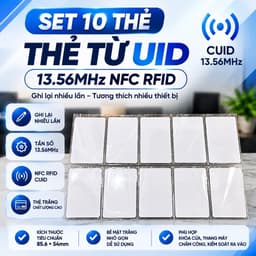 Bộ 10 Thẻ Từ CUID 13.56MHz UID NFC RFID Ghi Lại Nhiều Lần, Thẻ Trắng Sao Chép Khóa Cửa, Thang Máy, Chấm Công 1
