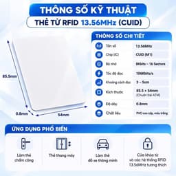 Bộ 10 Thẻ Từ CUID 13.56MHz UID NFC RFID Ghi Lại Nhiều Lần, Thẻ Trắng Sao Chép Khóa Cửa, Thang Máy, Chấm Công 4
