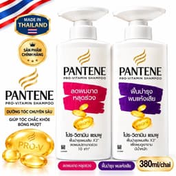 [ CHUẨN THÁI] DẦU GỘI PANTENE PRO-V NỘI ĐỊA THÁI LAN 380ml/chai. TÍM PHỤC HỒI-HỒNG GIẢM TÓC RỤNG 1