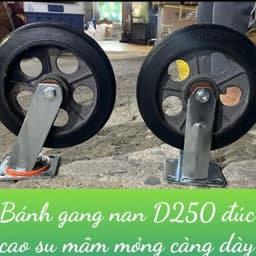 "Bánh xe cao su NTT D200 lõi gang chịu tải siêu lớn cho xe đẩy hàng nặng" 6