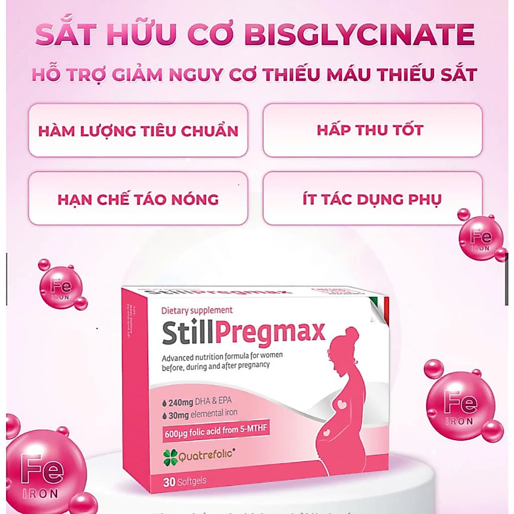 StillPregmax 30 viên. Bổ sung DHA, Acid Folic 5-MTHF, Sắt dễ hấp thu cho mẹ bầu & sau sinh.> BUN BUN SHOP 20