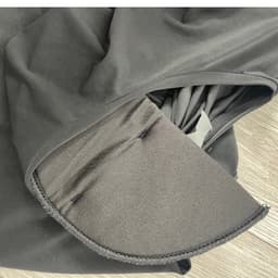 [ Hiền BigSize] Áo Thun Dài Tay Nữ Cổ Tròn Có Đệm Vai Cao Cấp - Áo Kiểu Độn Vai Đen Đứng Phom Hàn Quốc 3