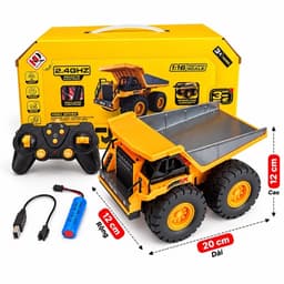 Đồ chơi xe cẩu , xe ben điều khiển từ xa , gầu và ben hợp kim , xe công trình điều khiển 3