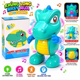 Đồ chơi âm nhạc khủng long nhảy múa , có đèn nhạc , âm thanh vui nhộn 1
