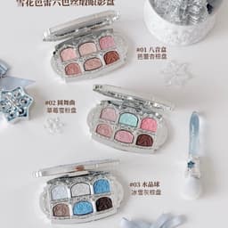 [Sẵn] Bảng Mắt Trang Điểm 6 Màu Flower Knows Snow Ballet Collection Bảng trang điểm Satin sáu màu 6,5g 3