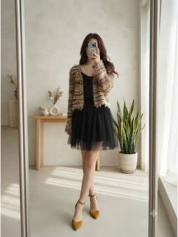 [2hand] Áo cardigan len lông mềm móc mix màu dáng croptop freesize đến L 1