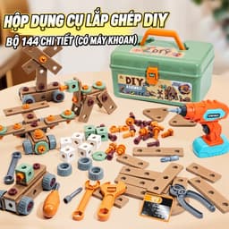 Bộ Đồ Chơi Dụng Cụ Sửa Chữa , Lắp ráp Cho Bé – Máy Khoan, Búa, Tua Vít, Cờ Lê – Đồ Chơi Kỹ Sư Nhí 3+ Tuổi 1