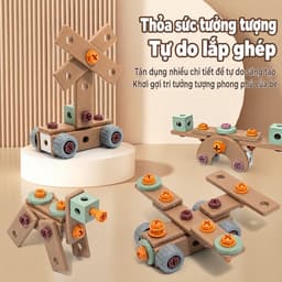 Bộ Đồ Chơi Dụng Cụ Sửa Chữa , Lắp ráp Cho Bé – Máy Khoan, Búa, Tua Vít, Cờ Lê – Đồ Chơi Kỹ Sư Nhí 3+ Tuổi 4
