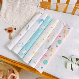 Combo 2 Tấm Lót Chống Thấm Cao Cấp Chất Vải Cotton Oragnic Ovoan Mềm Mại, Siêu Thoáng khí cho bé KT 50*70cm 2