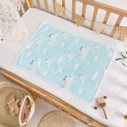 Combo 2 Tấm Lót Chống Thấm Cao Cấp Chất Vải Cotton Oragnic Ovoan Mềm Mại, Siêu Thoáng khí cho bé KT 50*70cm 3