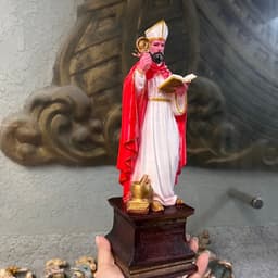 Tượng Thánh Cyprian (San Cipriano). in 3D. vẽ chi tiết , cao 24 cm 2