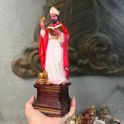 Tượng Thánh Cyprian (San Cipriano). in 3D. vẽ chi tiết , cao 24 cm 3
