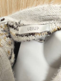 [2hand] Áo cardigan len lông mix màu kem đan nâu vàng dày freesize đến XL 6