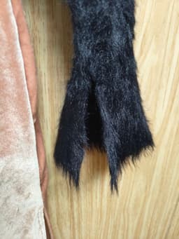[2hand] Áo khoác len lông thỏ khoá kéo 2 đầu đen cổ bẻ cổ lọ tay loe freesize đến XL 5