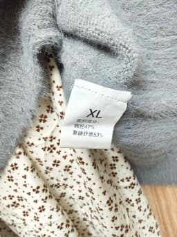 [2hand] Áo cardigan len lông thỏ xám cúc đen freesize đến 2XL 4
