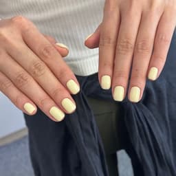 Sơn Gel Màu Vàng Bơ Pastel Nhẹ Nhàng, Vàng Kem Sữa Căng Bóng, Sơn Móng Tay Phong Cách Hàn Quốc - Mã 24 5