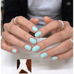 Sơn Gel Xanh Mint Pastel, Xanh Ngọc Sữa Căng Bóng, Màu Sơn Móng Tay Nhẹ Nhàng Phong Cách Hàn Quốc - Mã 14/17 8