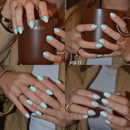 Sơn Gel Xanh Mint Pastel, Xanh Ngọc Sữa Căng Bóng, Màu Sơn Móng Tay Nhẹ Nhàng Phong Cách Hàn Quốc - Mã 14/17 1