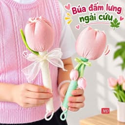 Búa Hoa Tulip Búa Ngải Cứu Đấm Lưng Đả Thông Kinh Lạc Mẫu Hoa Lụa làm quà tặng 1