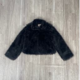 [ Hiền BigSize] Áo Khoác Lông Xù Nữ Dáng Lửng Croptop Sang Chảnh - Áo Khoác Lông Cổ Cao Ấm Áp Hàng vnxk 4