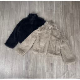 [ Hiền BigSize] Áo Khoác Lông Xù Nữ Dáng Lửng Croptop Sang Chảnh - Áo Khoác Lông Cổ Cao Ấm Áp Hàng vnxk 3