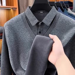 Áo Len Nam Trung Niên Lót Nỉ Nhung Siêu Mềm Mịn – Hàng Quảng Châu Cao Cấp 9