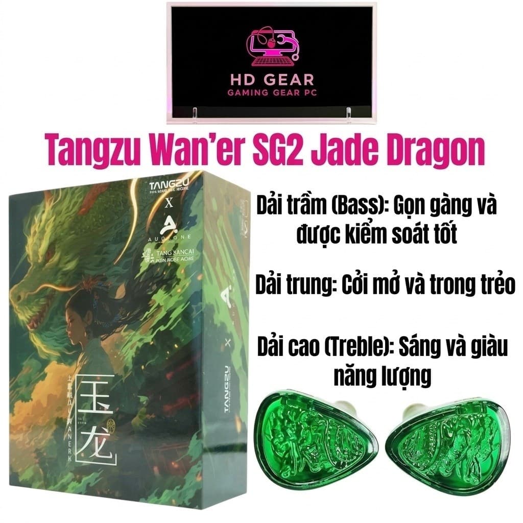 (Sẵn Việt Nam) Tai nghe nhét tai In Ear IEM Tangzu Wan'er SG 2  bản đặc biệt Jade Dragon