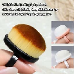 Nhẫn phủi bụi đa năng có nhẫn đeo tay,  chổi phủi làm nail Lông siêu mềm mượt kèm nhẫn đeo tay - Hoangquy.233 2