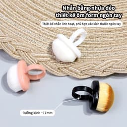Nhẫn phủi bụi đa năng có nhẫn đeo tay,  chổi phủi làm nail Lông siêu mềm mượt kèm nhẫn đeo tay - Hoangquy.233 7