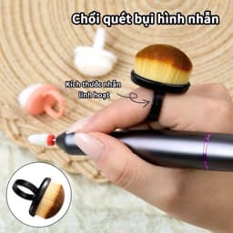Nhẫn phủi bụi đa năng có nhẫn đeo tay,  chổi phủi làm nail Lông siêu mềm mượt kèm nhẫn đeo tay - Hoangquy.233 9