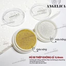 Hũ bi không gỉ ANGELICA Cao Cấp 0,4mm màu vàng, trắng - Hoangquy.233 1