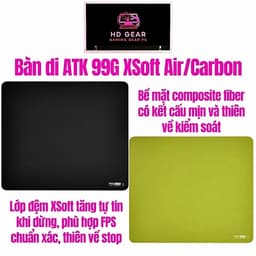 Mousepad lót chuột, pad chuột, bàn di chuột ATK Lie đỏ, Atk matcha xanh, atk cam 2