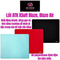 Mousepad lót chuột, pad chuột, bàn di chuột ATK Lie đỏ, Atk matcha xanh, atk cam 1