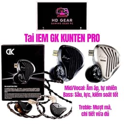 Tai nghe IEM nhét tai GK Kunten Pro | Gaming IEM HiFi | Driver KUN 2 10mm | Jack 3.5mm , Type-C - Hàng Chính Hãng 1