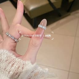 Hạt đính móng đá vuông kích thước 1.5x3mm 50 viên phụ kiện làm móng trang trí 5