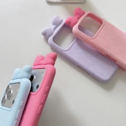 [SẴN HOẢ TỐC] Ốp Iphone 17 - 18 Pro / Pro Max silicon màu hồng charm nơ dễ thương in vân nổi tiểu thư cute 7