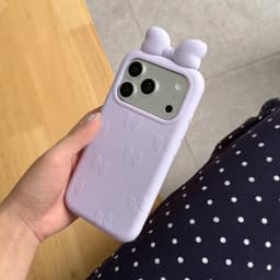 [SẴN HOẢ TỐC] Ốp Iphone 17 - 18 Pro / Pro Max silicon màu hồng charm nơ dễ thương in vân nổi tiểu thư cute 4