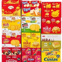 Lốc 12 Hộp Bánh Lễ Bánh Pháp Chocopie/Custas/ Cosy/ Tipo/ Atela/ Mesi/Hura/ Pháp Challot/ Belgi lễ 1