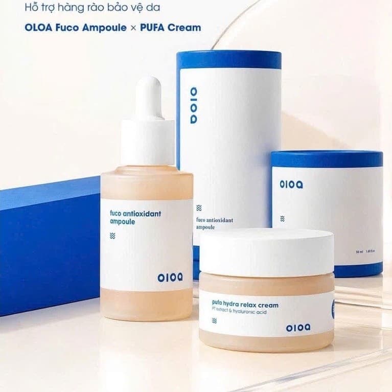(ĐMN) OIOA - Bộ đôi Fuco Ampouel và PUFA Cream bộ đôi dưỡng ẩm, làm dịu và hỗ trợ hàng rào bảo vệ da
