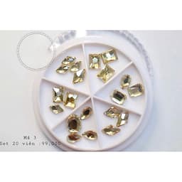 Set đá pha lê trang trí móng 6 ngăn ánh cực quang 8