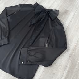[Hiền BigSize] Áo Kiểu Lụa Satin Dài Tay, Cổ Thắt Nơ Sang Trọng - Áo Sơ Mi Lụa Cổ Cao Công Sở Cao Cấp 3