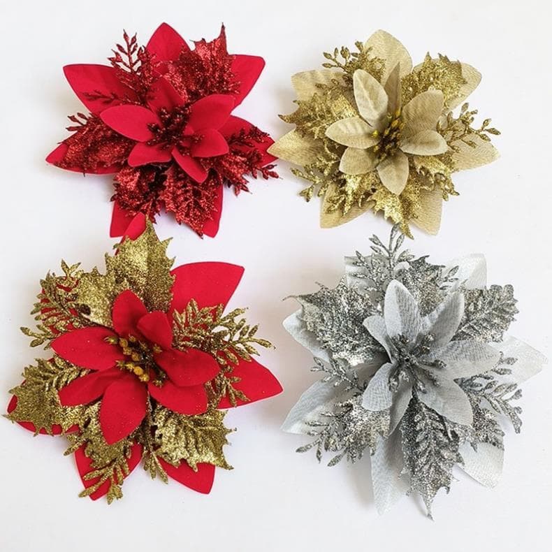 Hoa nhũ trạng nguyên trang trí oản Tết quà Tết - Bông trạng nguyên kép kim tuyến trang trí cây thông Noel - Xinh Decor