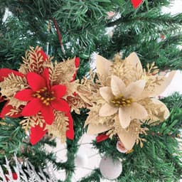 Hoa nhũ trạng nguyên trang trí oản Tết quà Tết - Bông trạng nguyên kép kim tuyến trang trí cây thông Noel - Xinh Decor 5