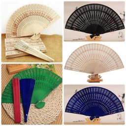 Quạt gỗ xếp làm oản tháp bánh, phụ kiện chụp ảnh trang trí phong cách cổ trang - Xinh Decor 1