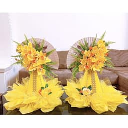 Quạt gỗ xếp làm oản tháp bánh, phụ kiện chụp ảnh trang trí phong cách cổ trang - Xinh Decor 4