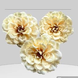 đầu bông hoa hồng trà, hoa lụa hoa giả trang trí oản tài lộc, giỏ hoa quà... - Xinh Decor 7