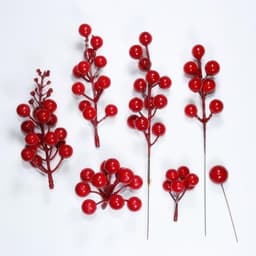 Combo 10 Cành quả cherry (sơ ri) đào đông xốp trang trí oản tài lộc,giỏ quà bó hoa, vòng nguyệt quế - Xinh Decor 1
