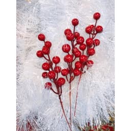 Combo 5 nhánh cherry xốp dài 20cm trang trí oản tài lộc, giỏ quà bó hoa - Xinh Decor 2
