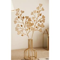 LẺ 3 nhánh rẻ quạt đồng,cành táo vàng,cành tim vàng dùng trang trí oản tài lộc,tháp bánh,tháp nước - Xinh Decor 3